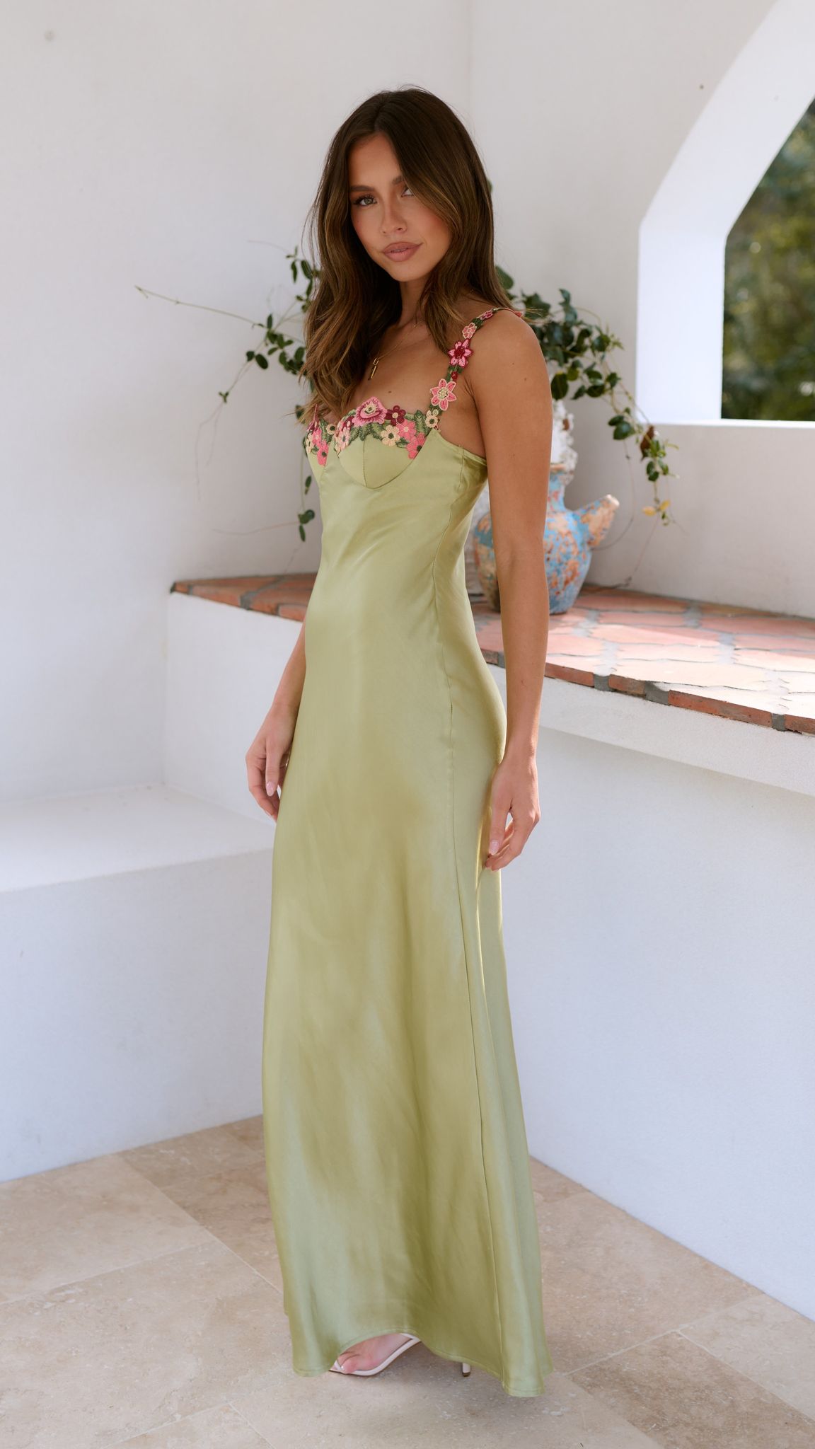 JUNIPER - ROMANTIC SATIN MAXI DRESS