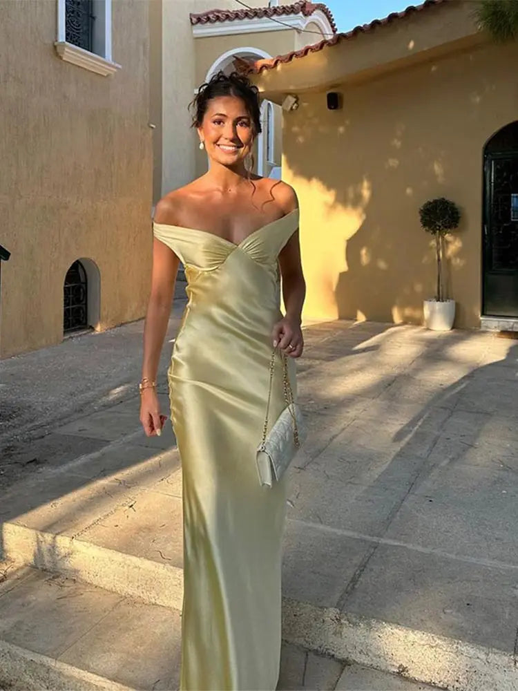 MADDIE - SATIN MAXI DRESS