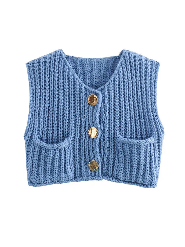 MAGGIE - KNITTED CARDIGAN GOLDEN BUTTONS