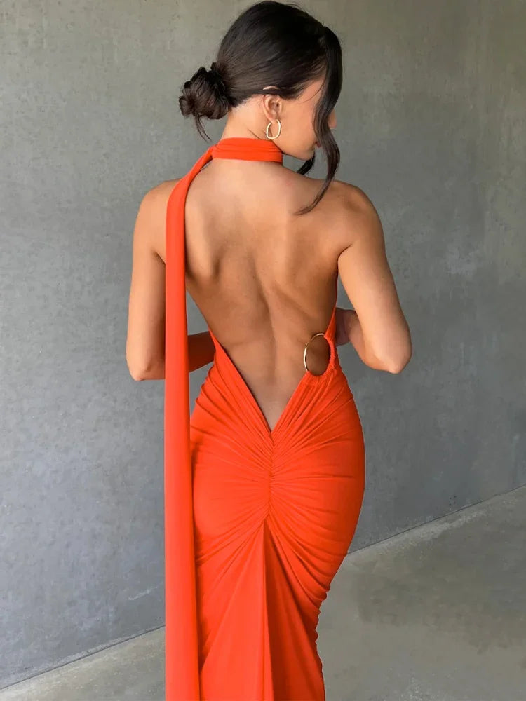 JANNAH - MAXI DRESS WITH OPEN BACK