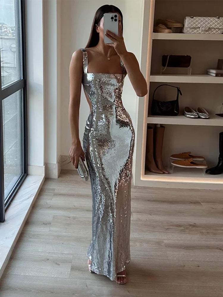 ELENYA - GLITTER MAXI DRESS