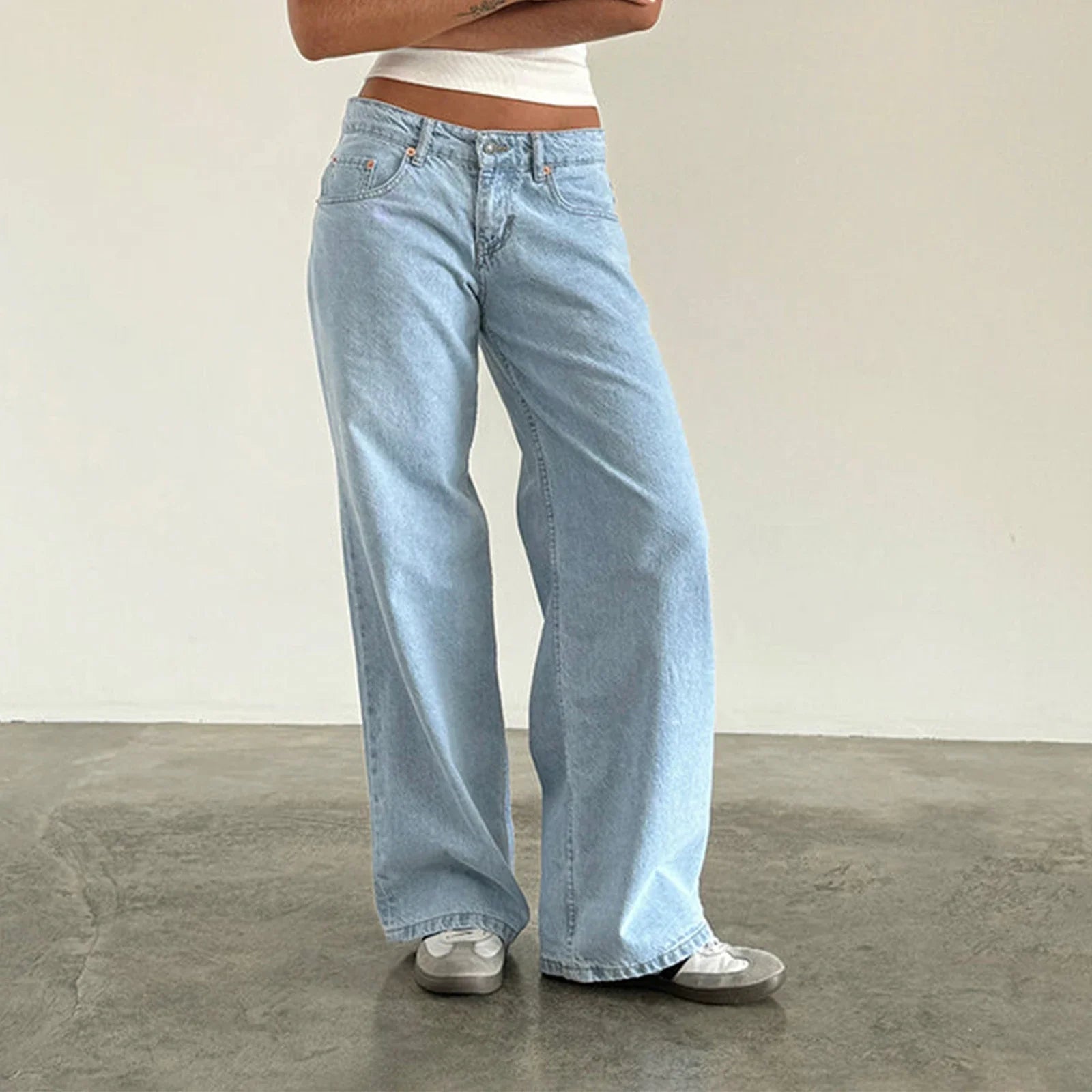 TESSA - STRAIGHT LOW WAIST BAGGY JEANS