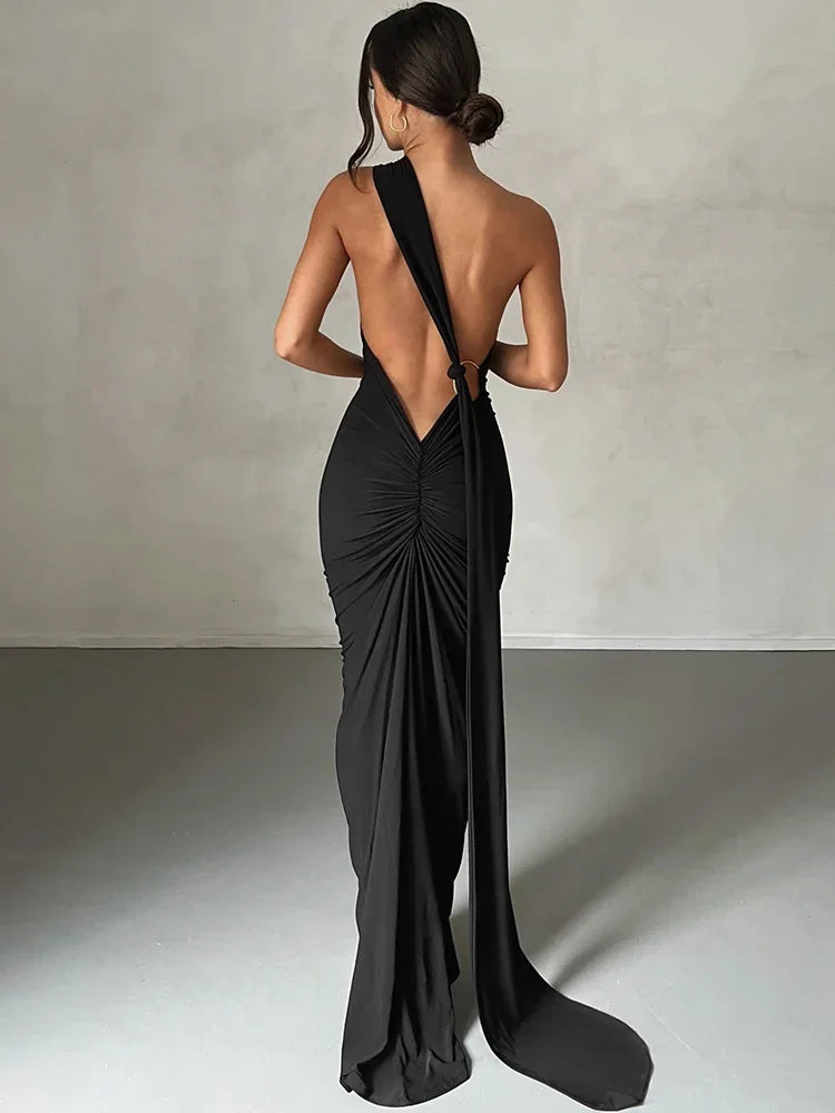 JANNAH - MAXI DRESS WITH OPEN BACK