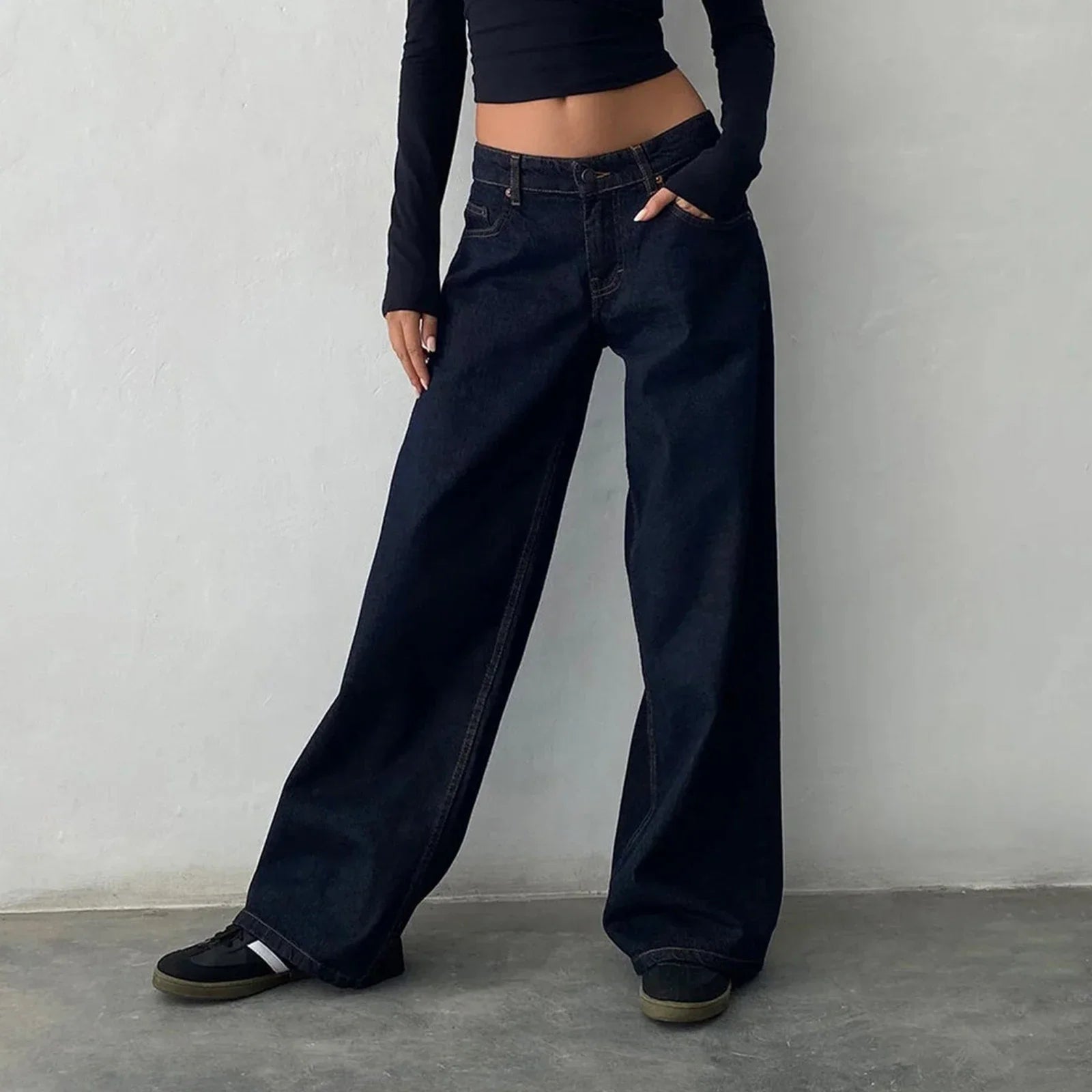 TESSA - STRAIGHT LOW WAIST BAGGY JEANS