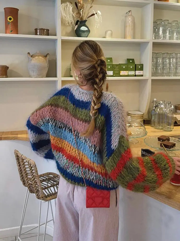 REAGAN - COLORFUL KNITTED SWEATER