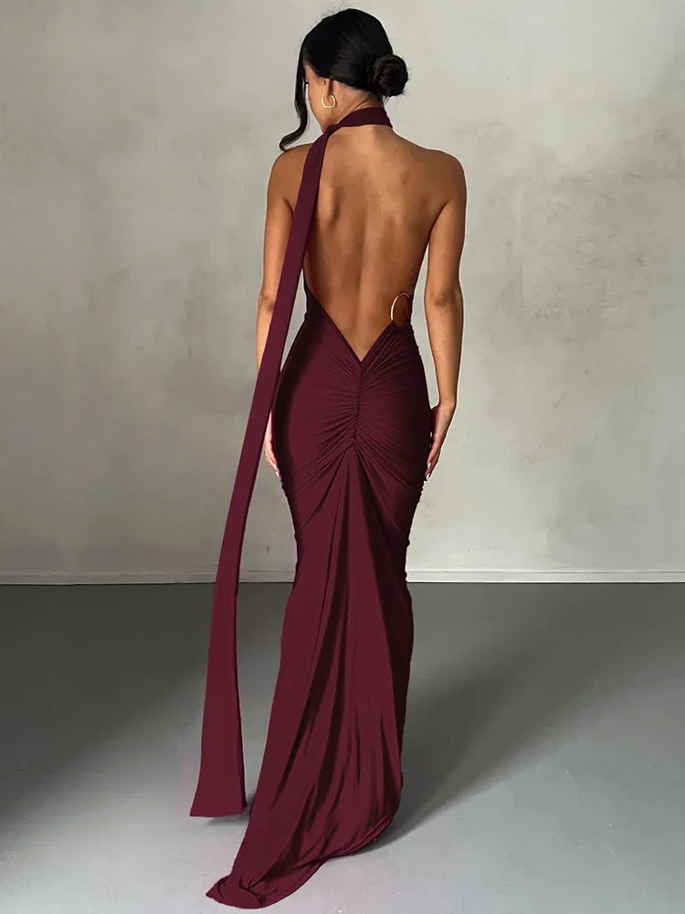 JANNAH - MAXI DRESS WITH OPEN BACK