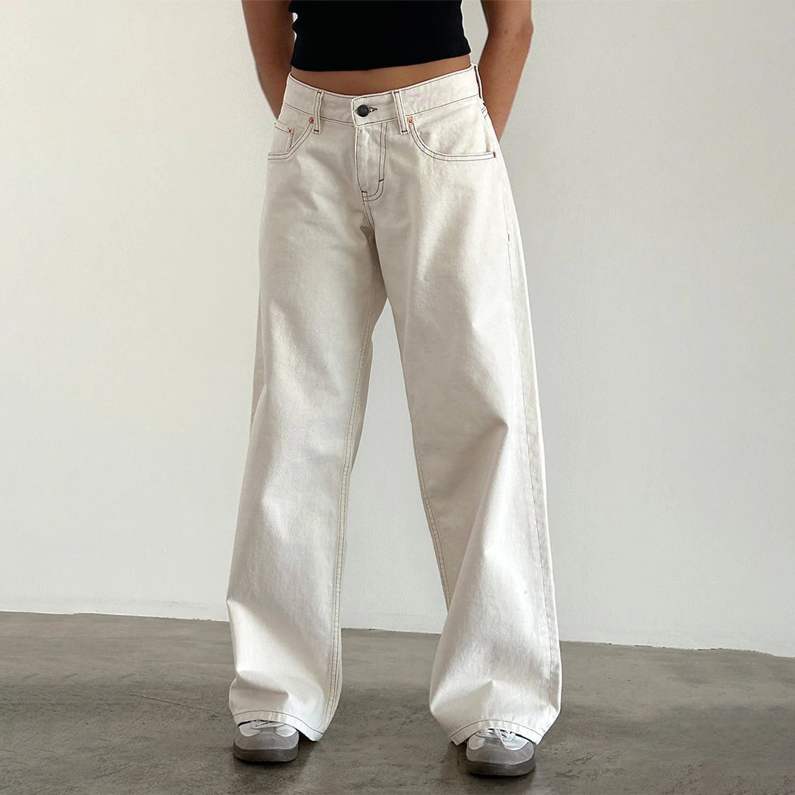 TESSA - STRAIGHT LOW WAIST BAGGY JEANS