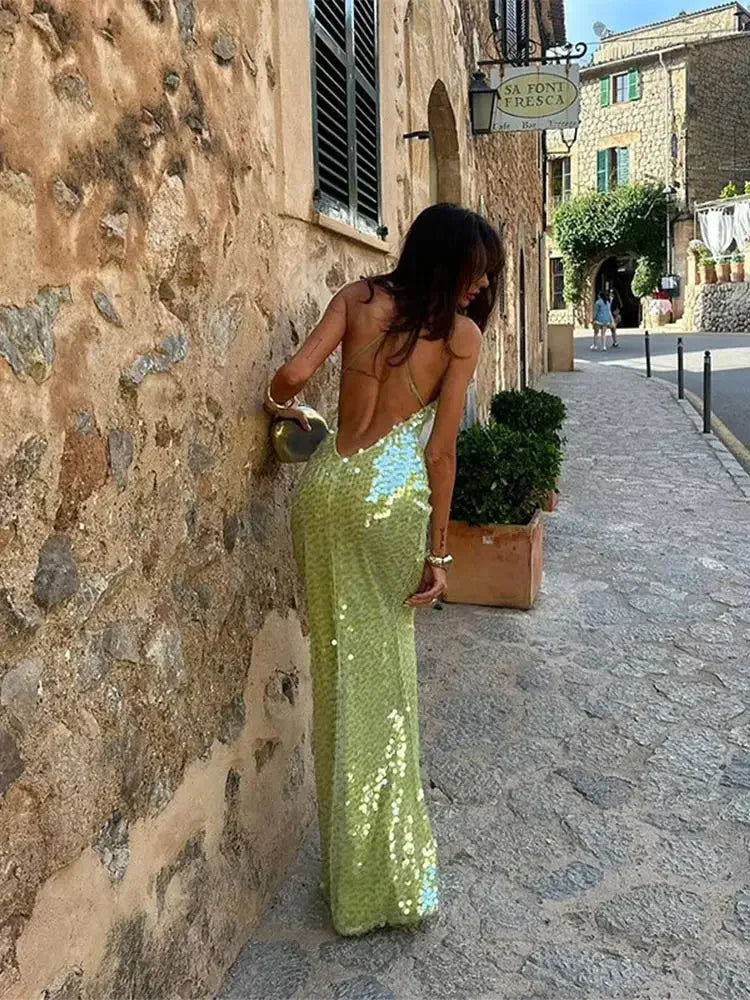 LUNA - SEQUIN MAXI DRESS