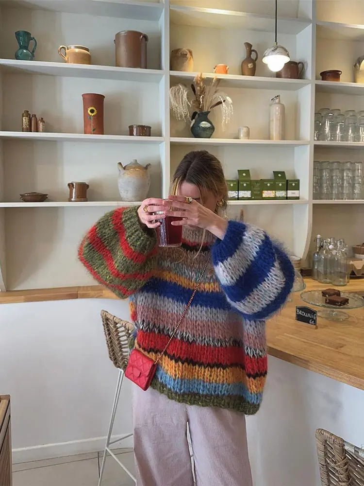 REAGAN - COLORFUL KNITTED SWEATER