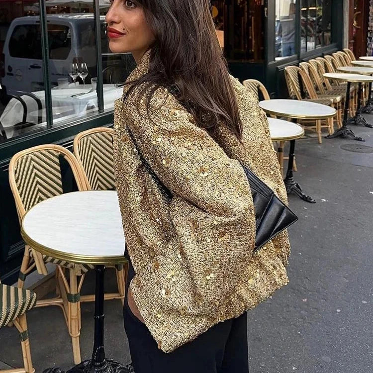 LISA - GOLDEN BOMBER JACKET